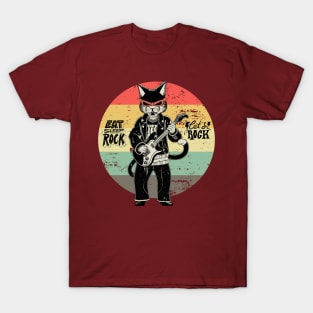 Rock and Roll Cat Guitarist T-Shirt